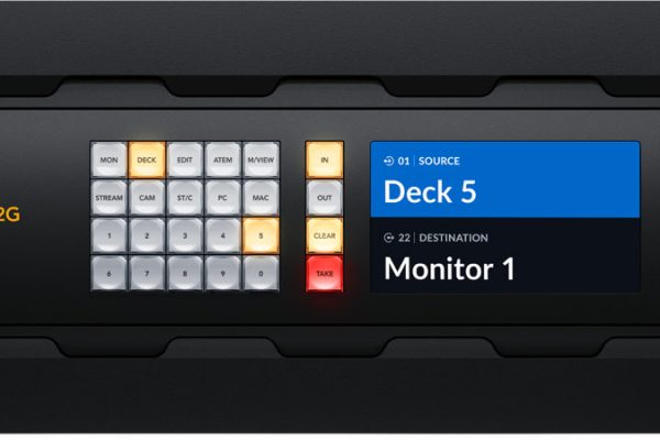 Blackmagic Videohub 80x80 12G rental router front view