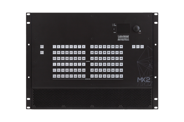 MX2-48x48-HDMI20-A-R front Lightware MX2-48x48-HDMI20-A-R rental matrix switcher front view