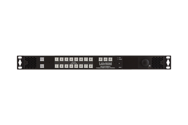 mx2-8x8-hdmi20-l front Lightware MX2-8X8-HDMI20-L rental matrix switcher front view